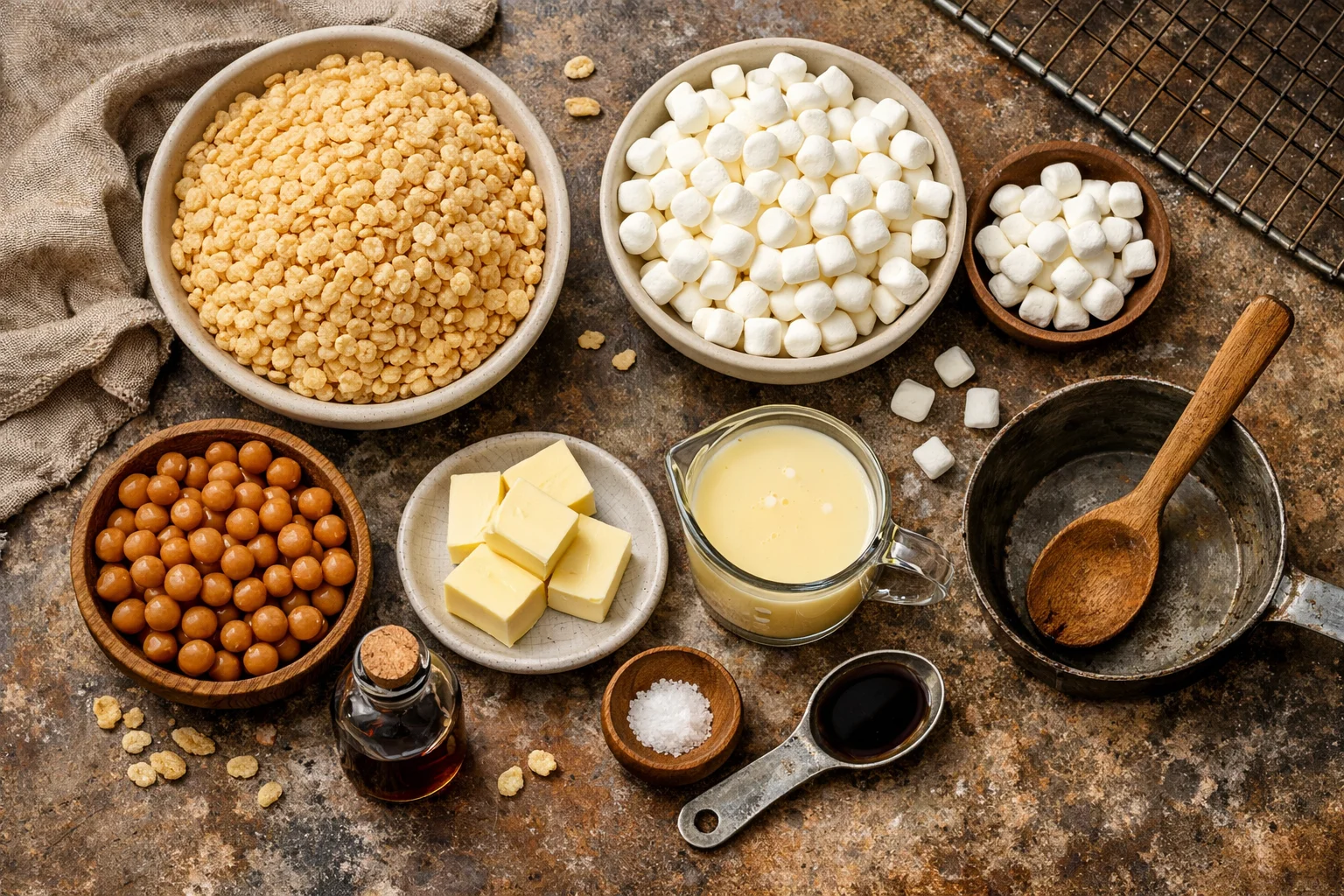 caramel marshmallow rice krispie balls recipe