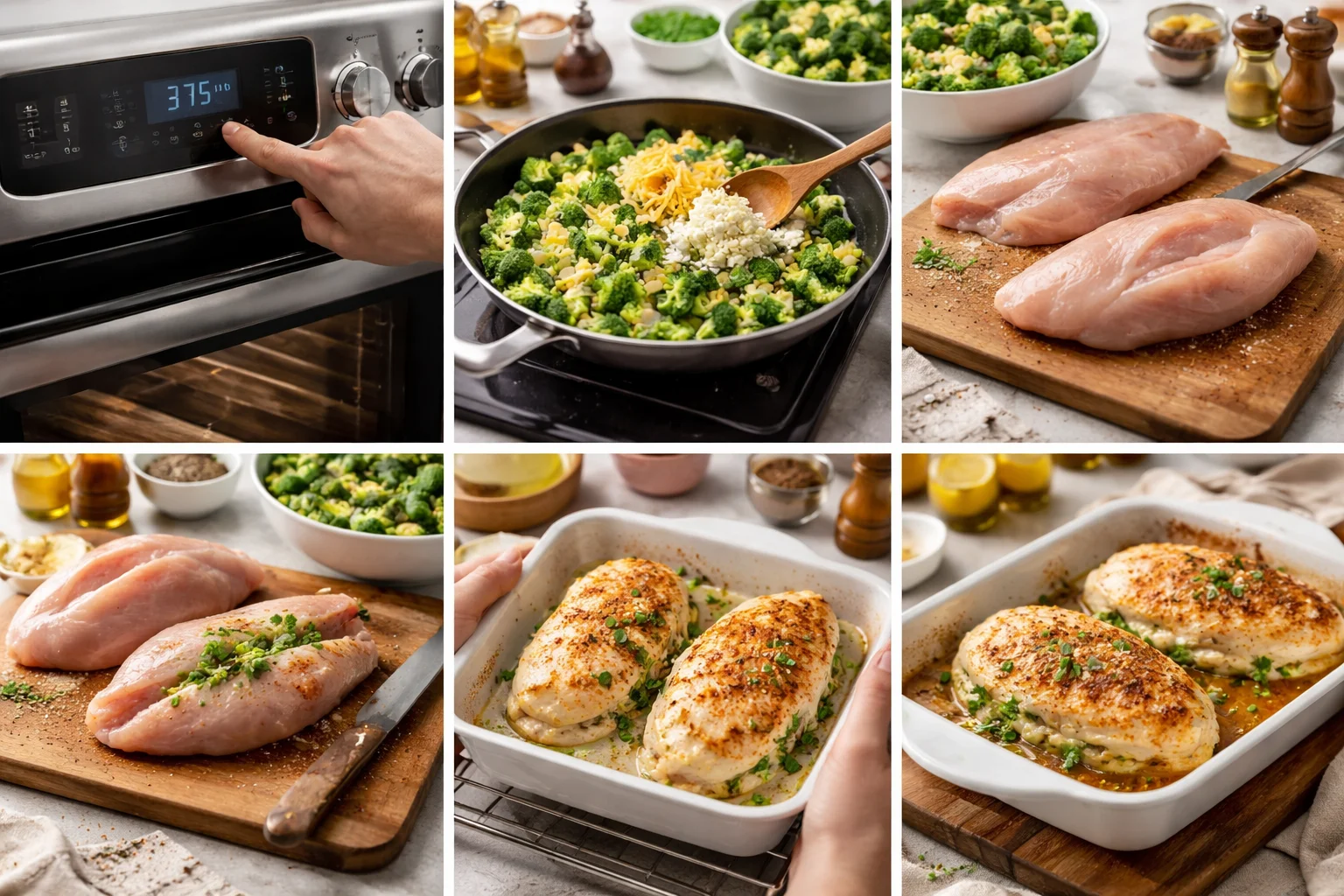 Easy and Delicious Broccoli Cheddar Stuffed Chicken Breasts