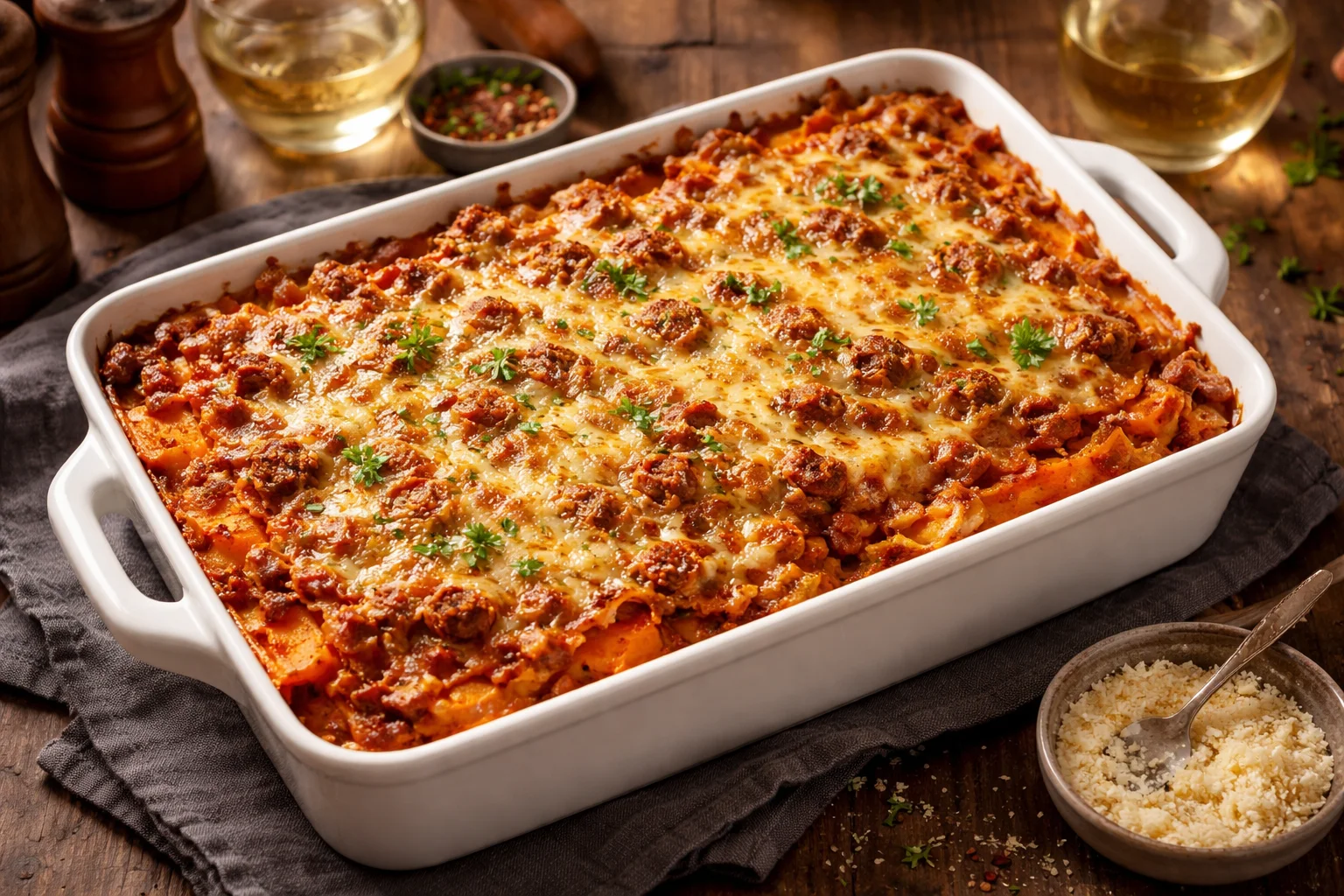 hot sausage sweet potato lasagna