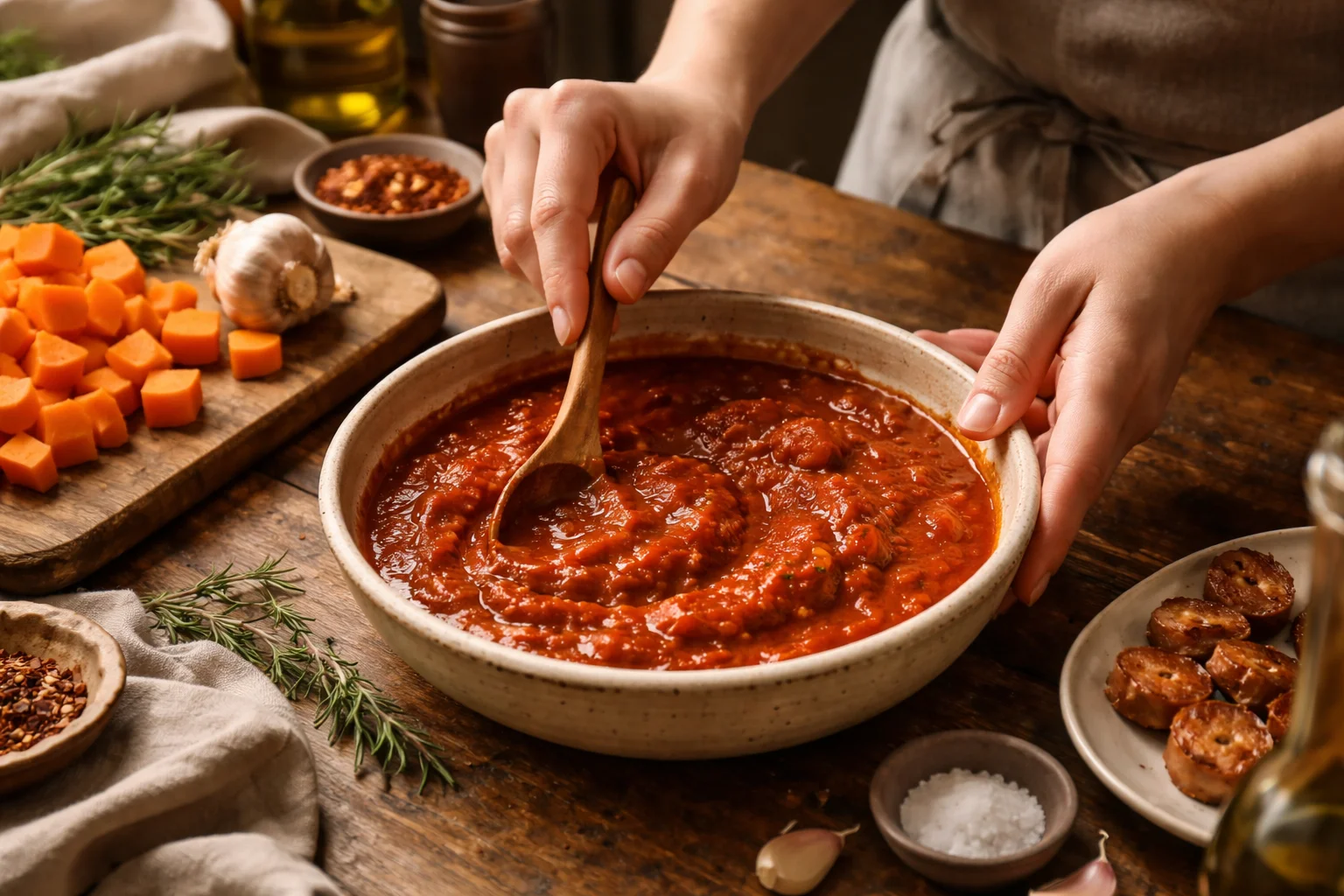 hot sausage sweet potato lasagna